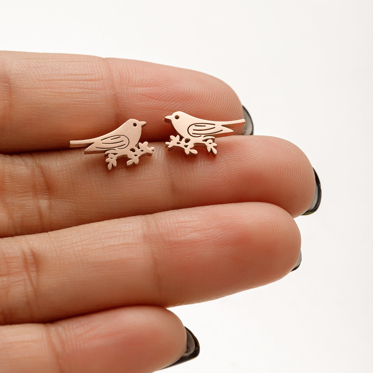 Stainless Steel Cute Animal Series Stud Earrings