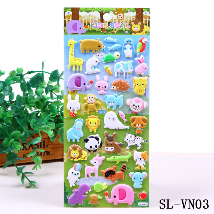 Children's Cartoon Animal Foam Three-dimensional Sticker