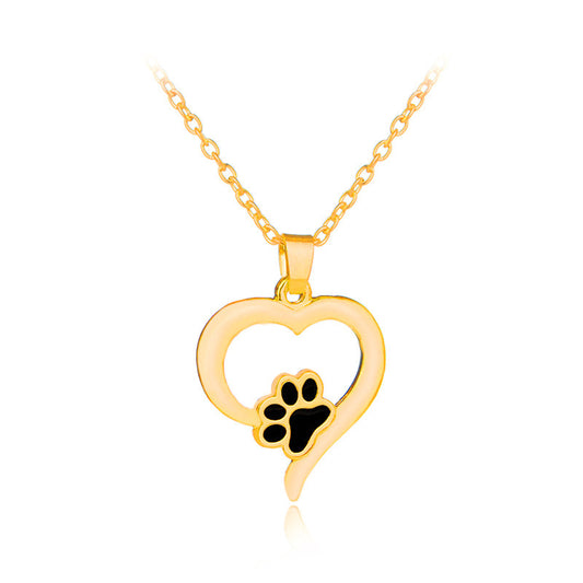Pet dog paw necklace