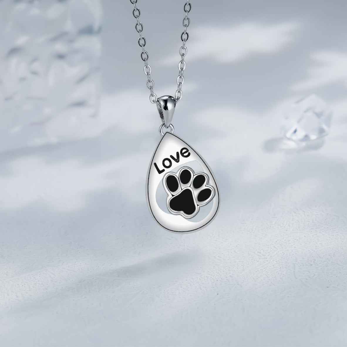 Pet Footprints Pendant Necklace Women's Fashion Design Jewelry