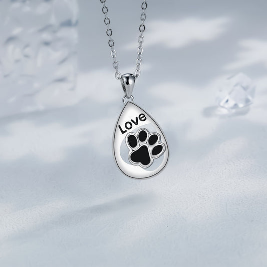 Pet Footprints Pendant Necklace Women's Fashion Design Jewelry