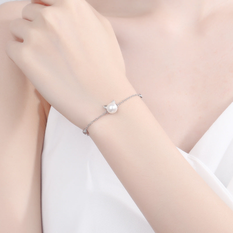 Pearl cat Bracelet