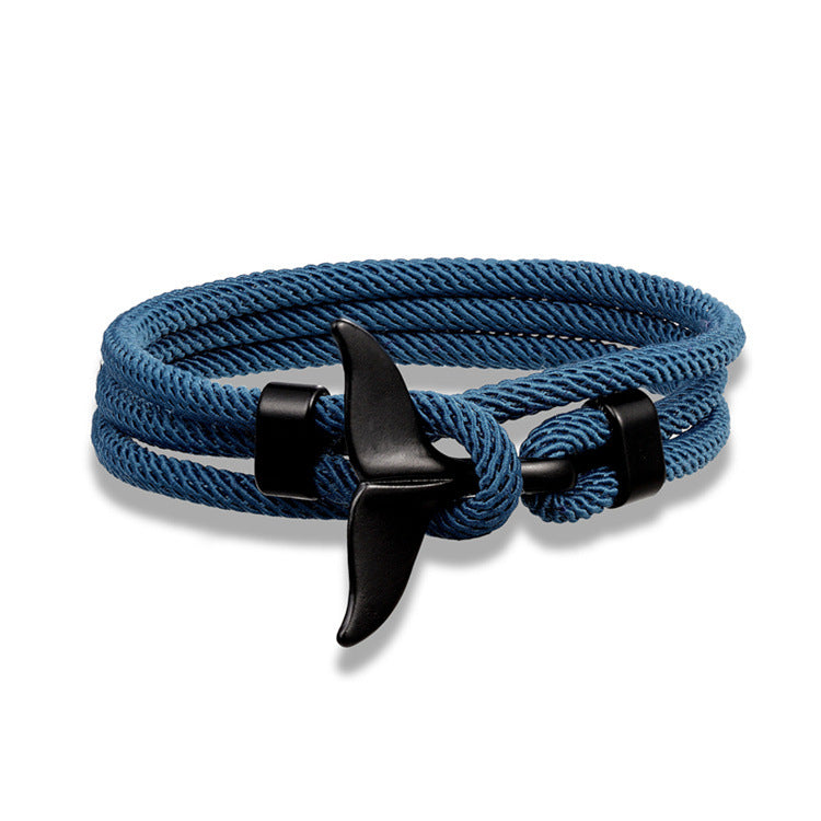 New Anchor Ocean Whale Tail Bracelet Milan Rope