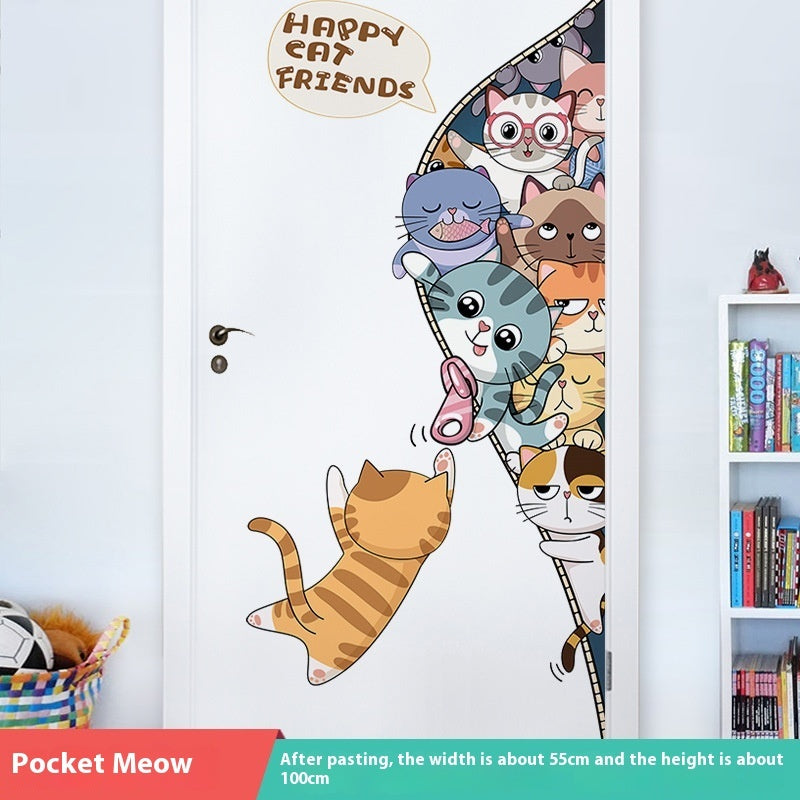 Door Sticker Self-adhesive Sticker Wall Sticker Decorative Painting Door Renovation