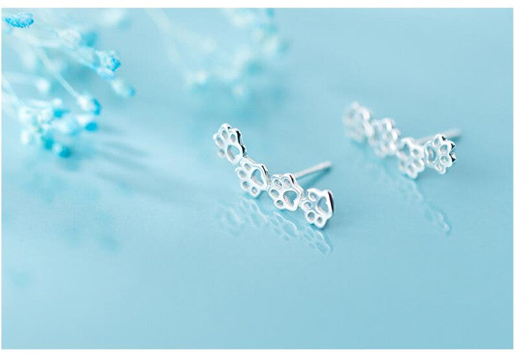 Simple Hollow Out Cat Claw Fashion Animal Earrings