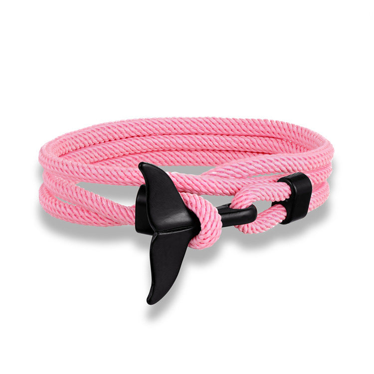 New Anchor Ocean Whale Tail Bracelet Milan Rope