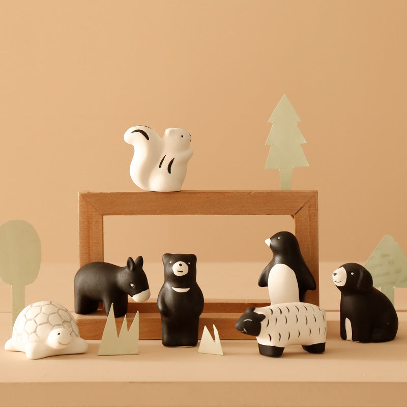 Creative Ceramic Small Animal Decorations