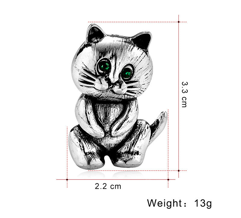 Vintage And Versatile Alloy With Diamond Animal Brooch