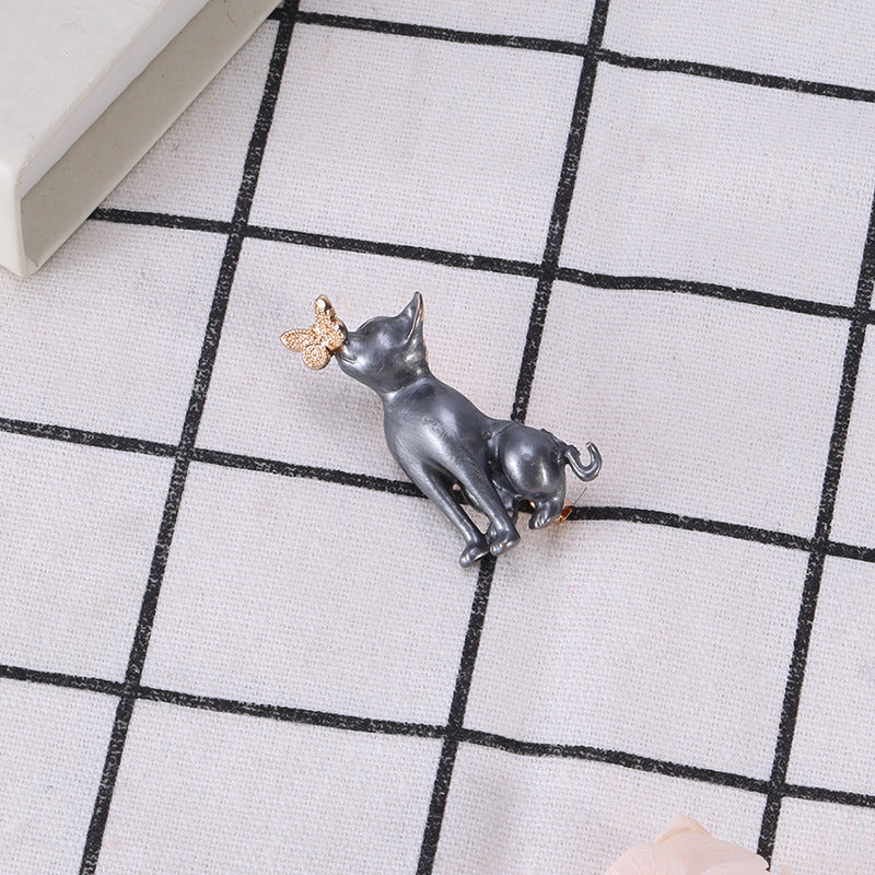 Puppy dog animal brooch