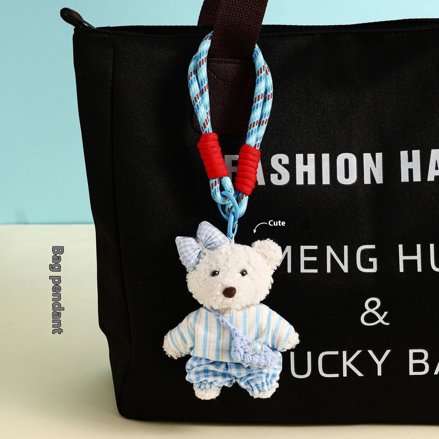 Original Fleece Sweatshirt Bear Doll Car Keychain Pendant