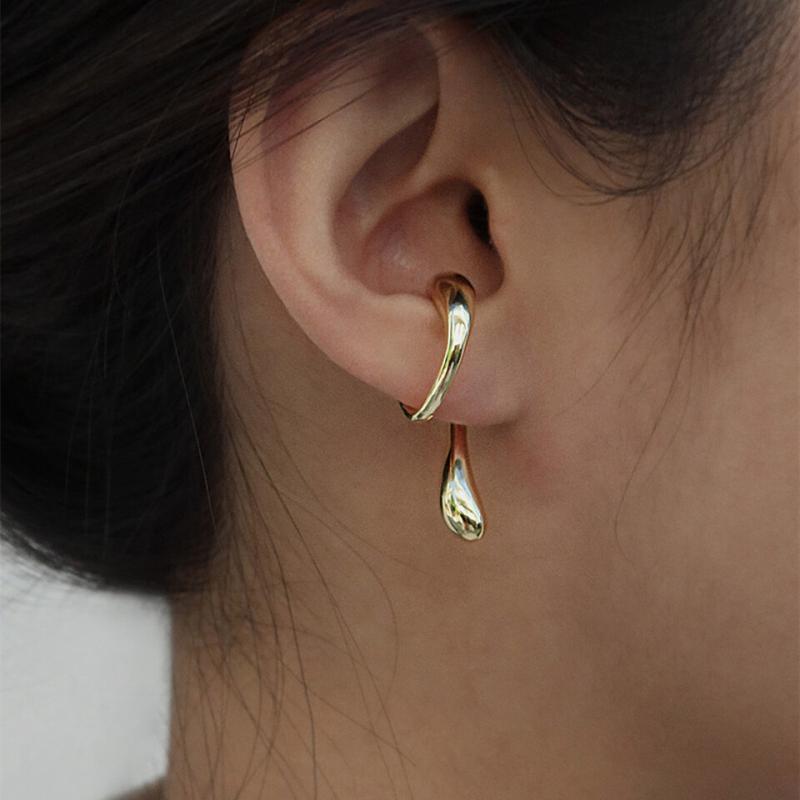 Personality Geometry Drop Shape Ear Clip Non-Piercing Earring