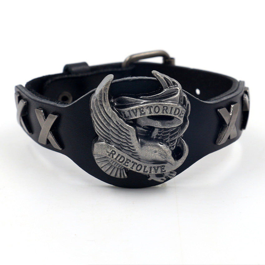 Alloy Eagle Watch-buttom Bracelet Bracelet