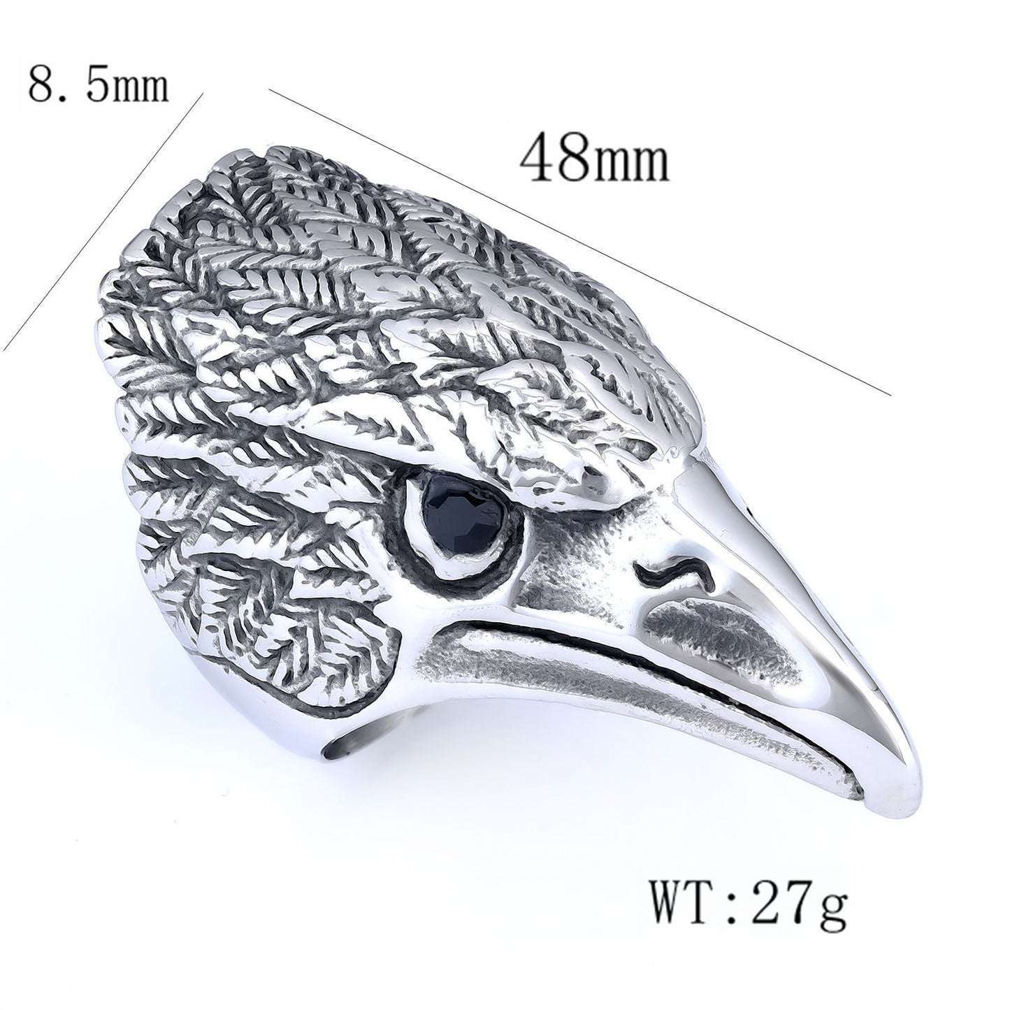 Personality Men's Eagle Ring Motorcycle Series Animal Eagle Head Ring