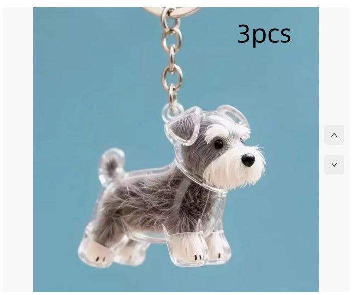 Dog Fur Storage Cute Pendant Keychain Bag Charm