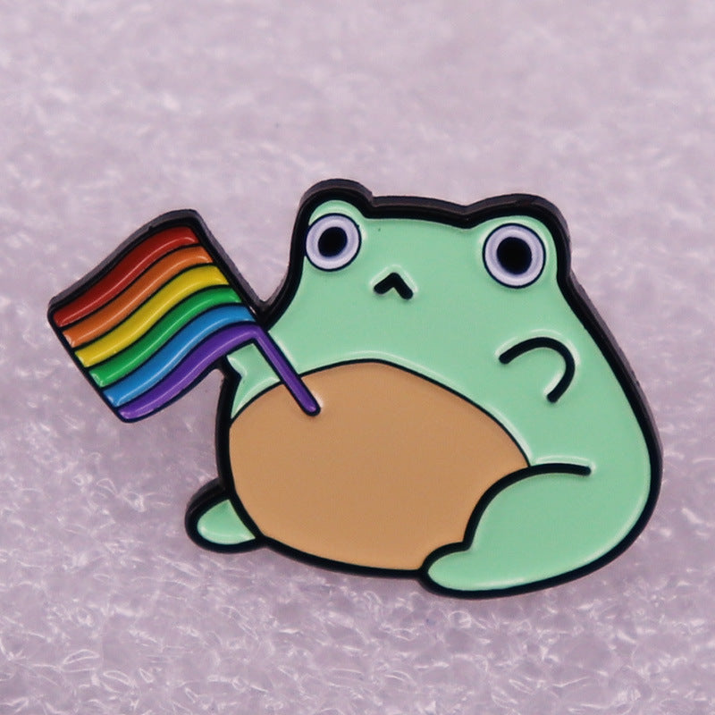 Cartoon Rainbow Metal Brooch