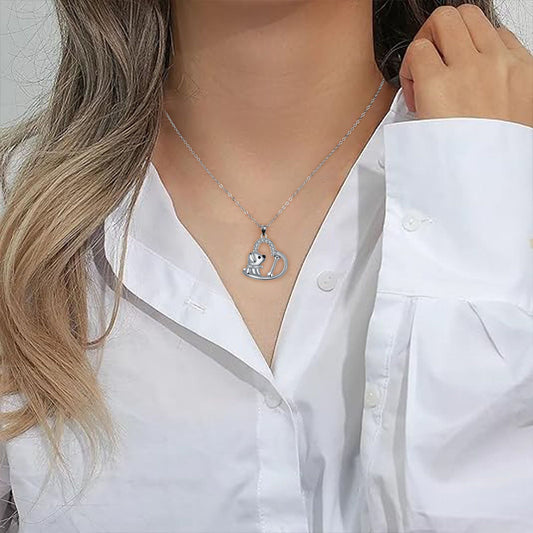 Heart Pendant Dog Necklace Simple Jewelry