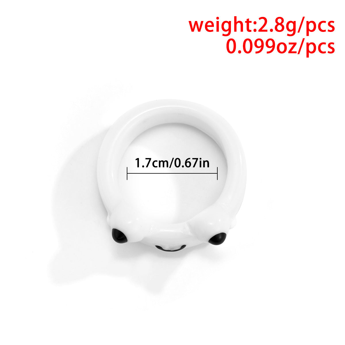 Three-dimensional Animal Color Resin Ring