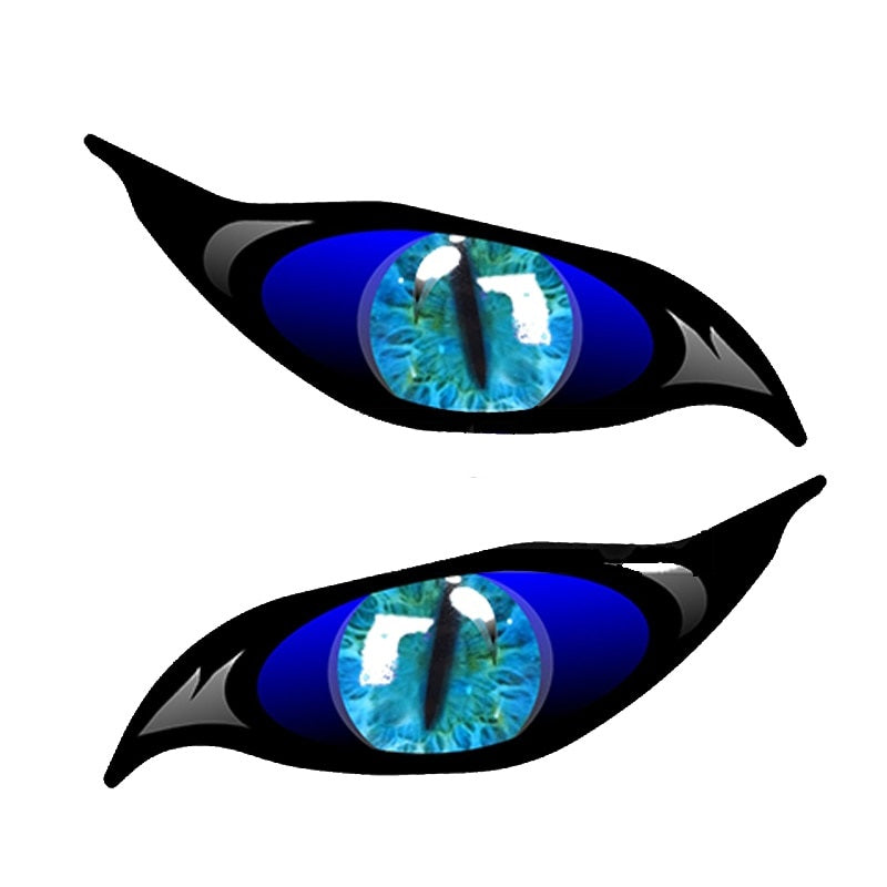 3D Simulation Cat Eye Pad Reflective Eyes Rearview Mirror Sticker Hood Scratch Occlusion Bumper Stickers