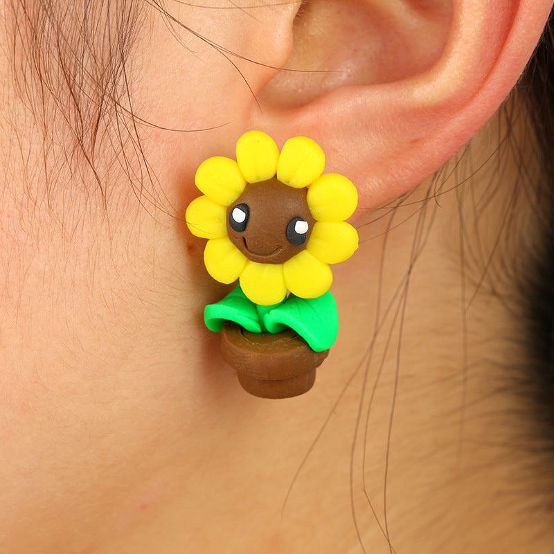 Fashionable And Personalized Animal Soft Clay Earrings