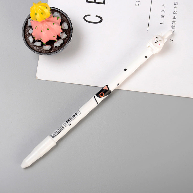 Black White Cat Pattern Office School Supplies Gel Pen