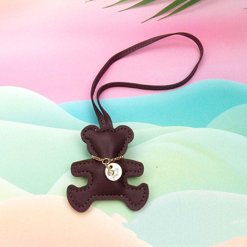 Leather Bear Pendant Business Gift Keychain