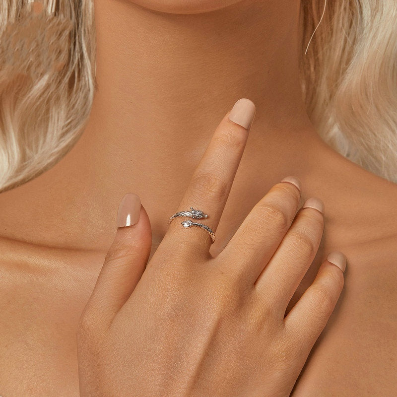 S925 Sterling Silver Animal Year Adjustable Ring Ornament
