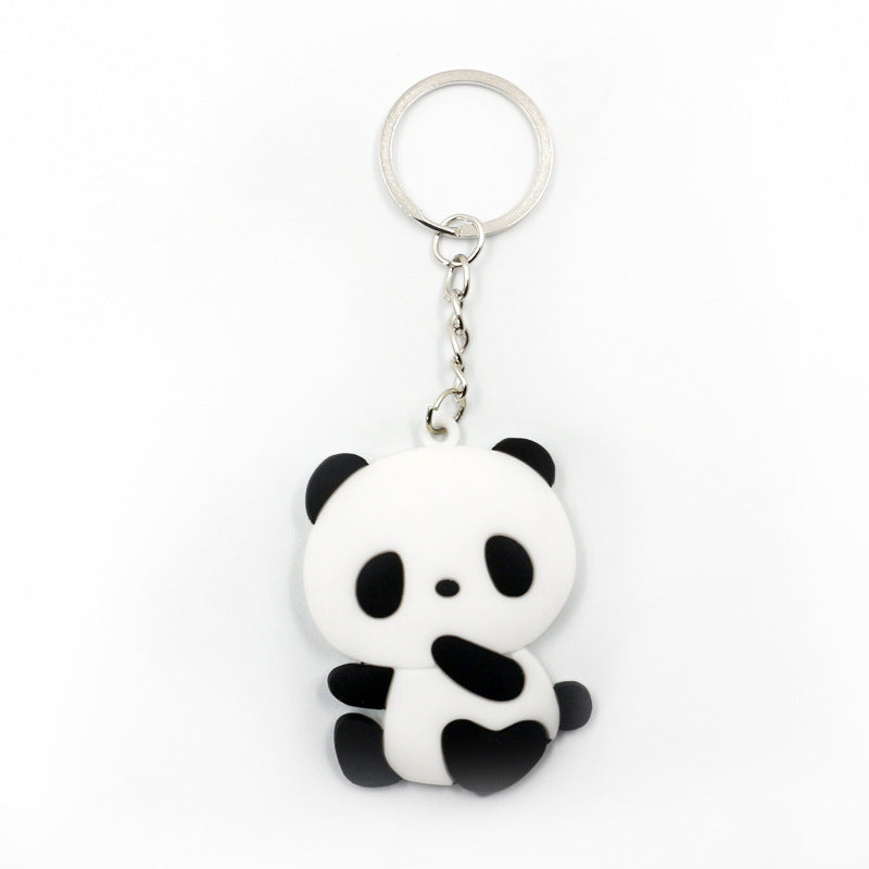 Panda Keychain Cute Cartoon Key Ring Car Pendant Accessories Small Gift