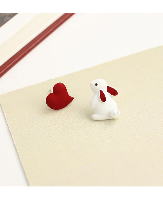 Women's Asymmetric Cartoon Animal Earrings Jewelry
