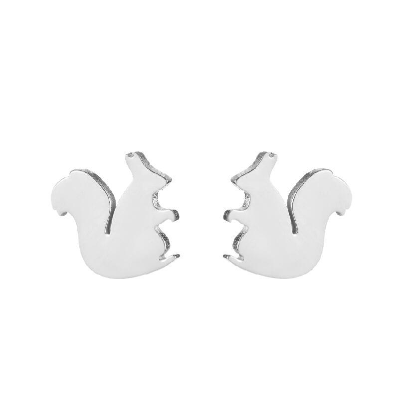 Animal Earrings Peacock Dinosaur Earrings Female Stainless Steel Simple Tortoise Hedgehog Ear Bone Nails