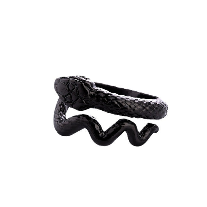 Animal Spirit Snake European And American Retro Punk Exaggerated And Personalized Men And Women Winding Snake Animal Opening Ring