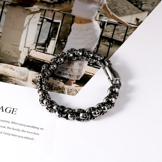 Skull Titanium Steel Men's Bracelet