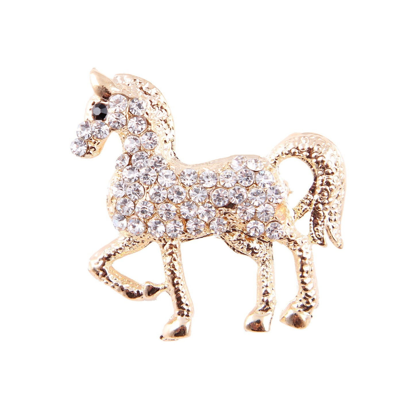 Fashion And Fully-jewelled Horse Animal Brooch Female Corsage
