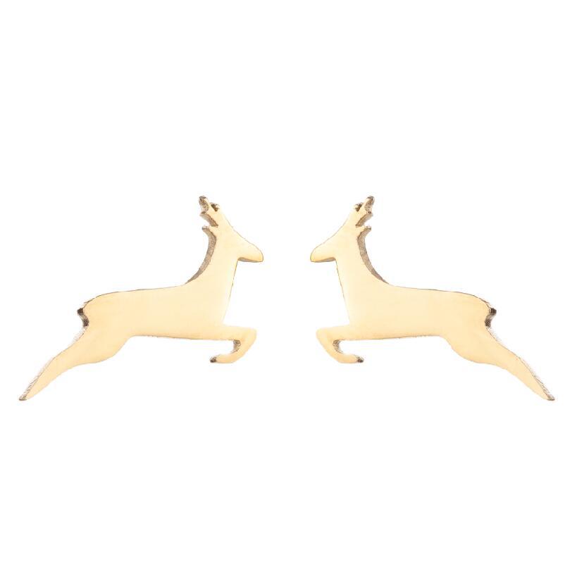 Animal Earrings Peacock Dinosaur Earrings Female Stainless Steel Simple Tortoise Hedgehog Ear Bone Nails