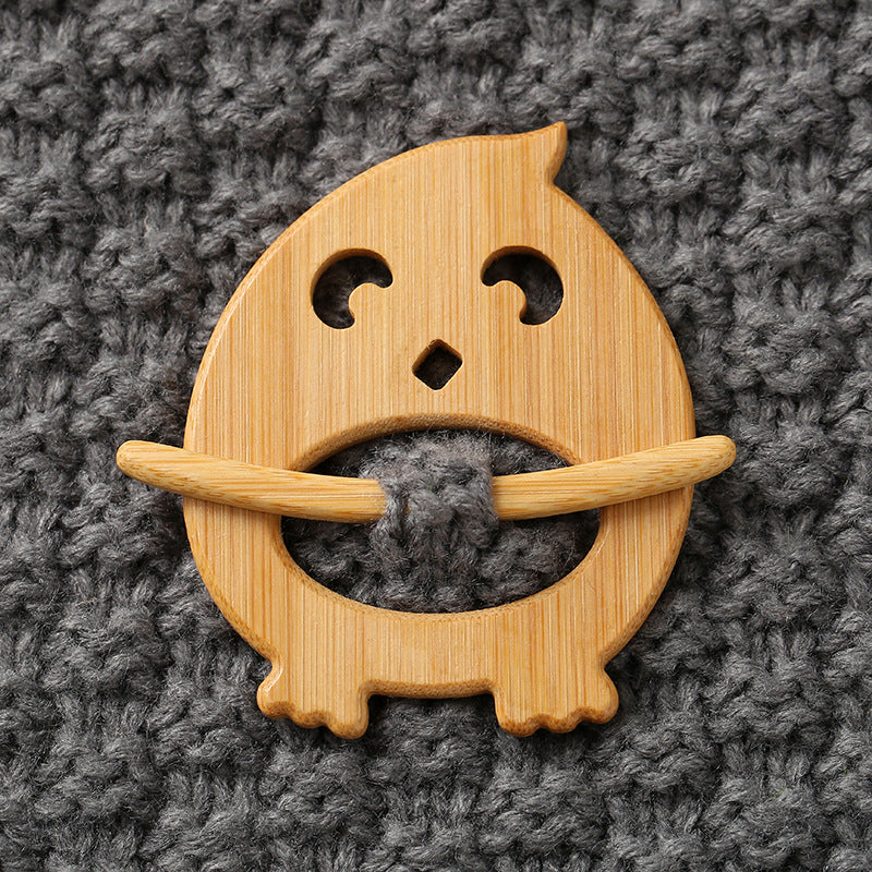 Wooden Animal Carving Brooch Gift