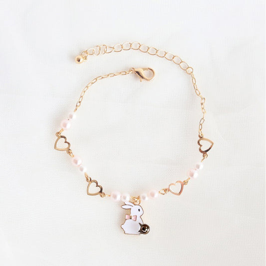 Ladies Flower Bunny Cat Leaf Bracelet