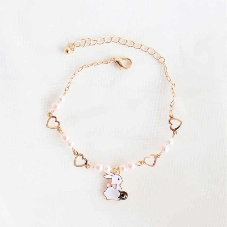 Ladies Flower Bunny Cat Leaf Bracelet