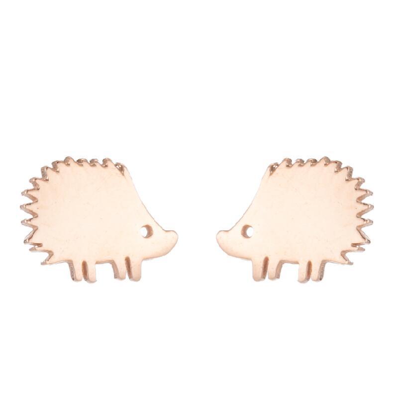 Animal Earrings Peacock Dinosaur Earrings Female Stainless Steel Simple Tortoise Hedgehog Ear Bone Nails