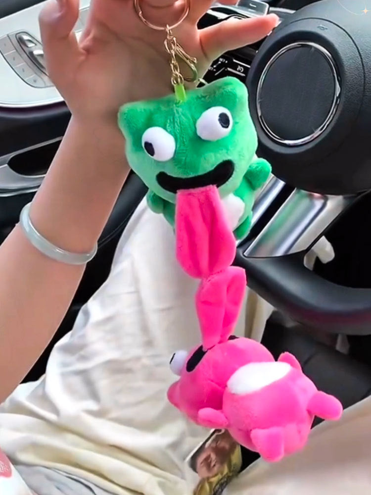 Magnetic Frog Tongue Kiss Keychain