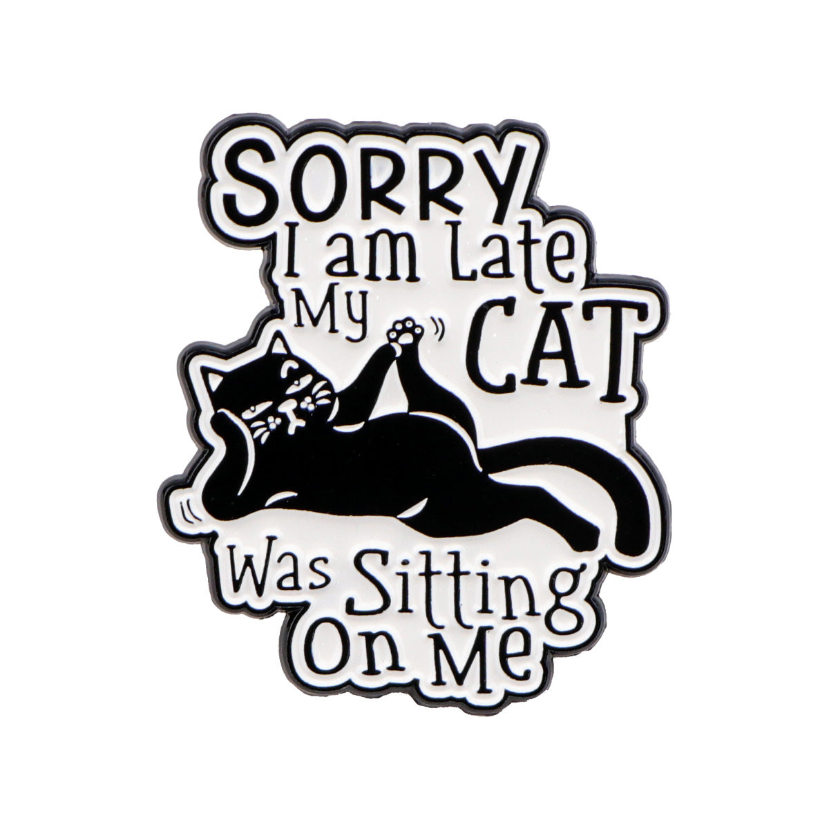 Cartoon Animal Black Cat Pin Alloy Badge