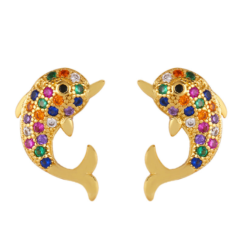 Stud Earrings Simple Animal Stud Elephant