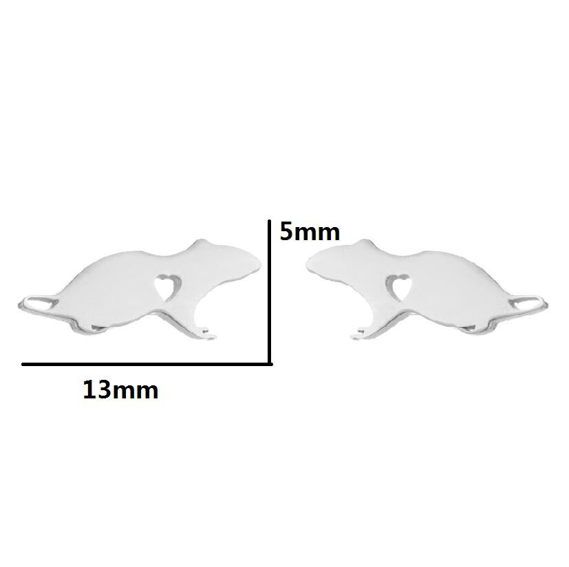 Simple Animal Earrings Bee Dolphin Earrings Plating Korean Style Earrings