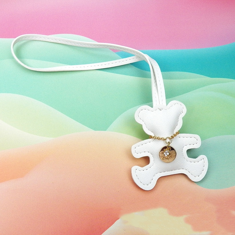 Leather Bear Pendant Business Gift Keychain