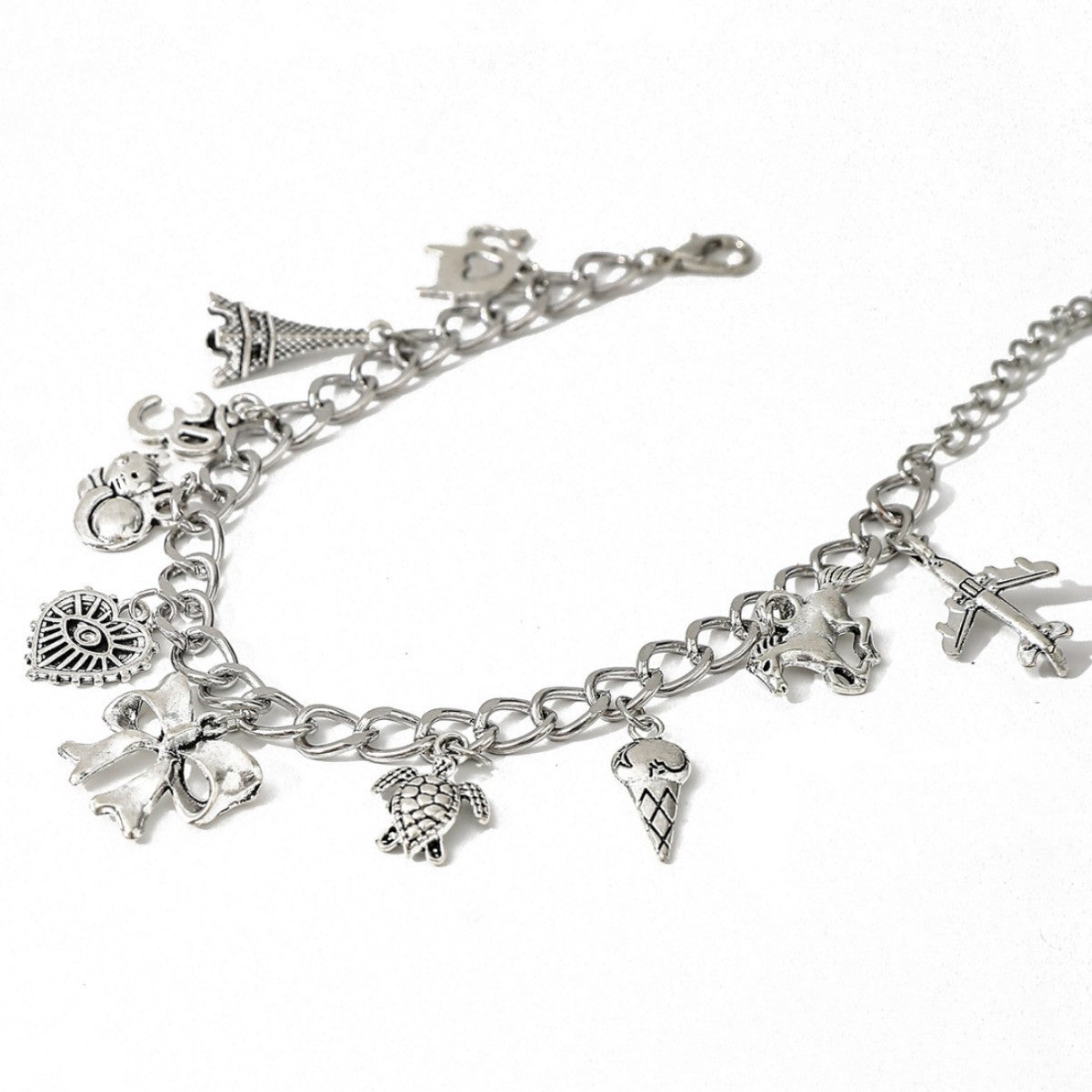 Punk Style Multi-element Bracelet With Personalized Airplane Letters