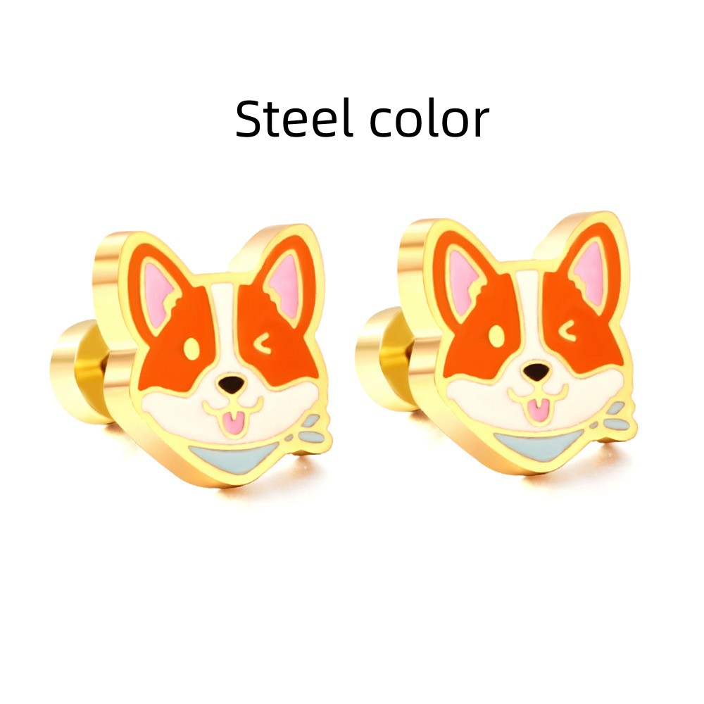 European And American Earrings Lovely Animal Lady