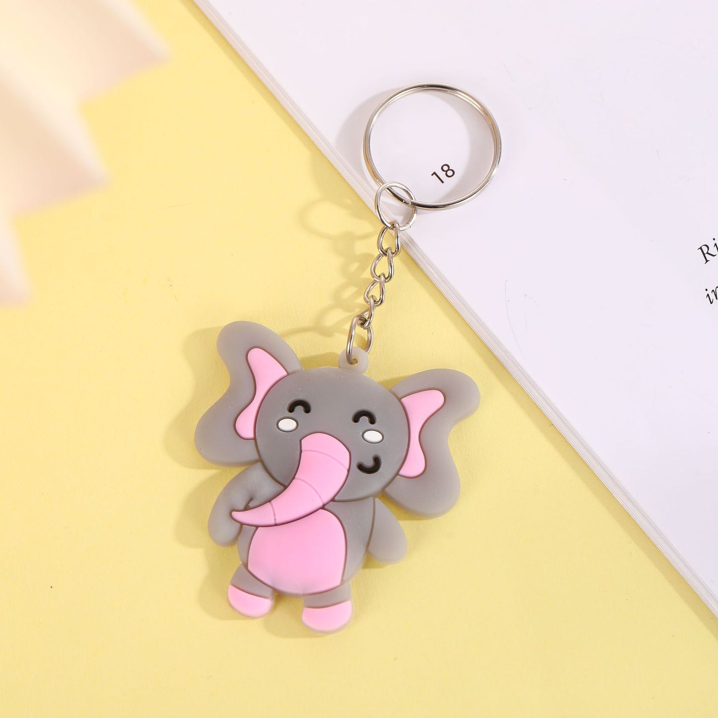 New PVC Soft Rubber Small Gift Cartoon Animal Keychain
