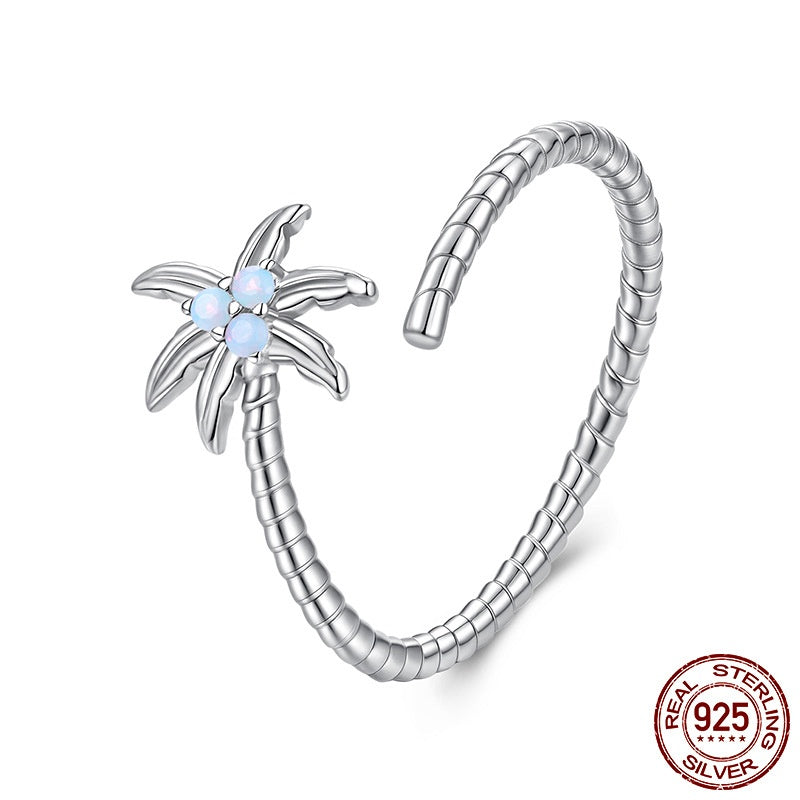 925 Sterling Silver Coconut Open Ring