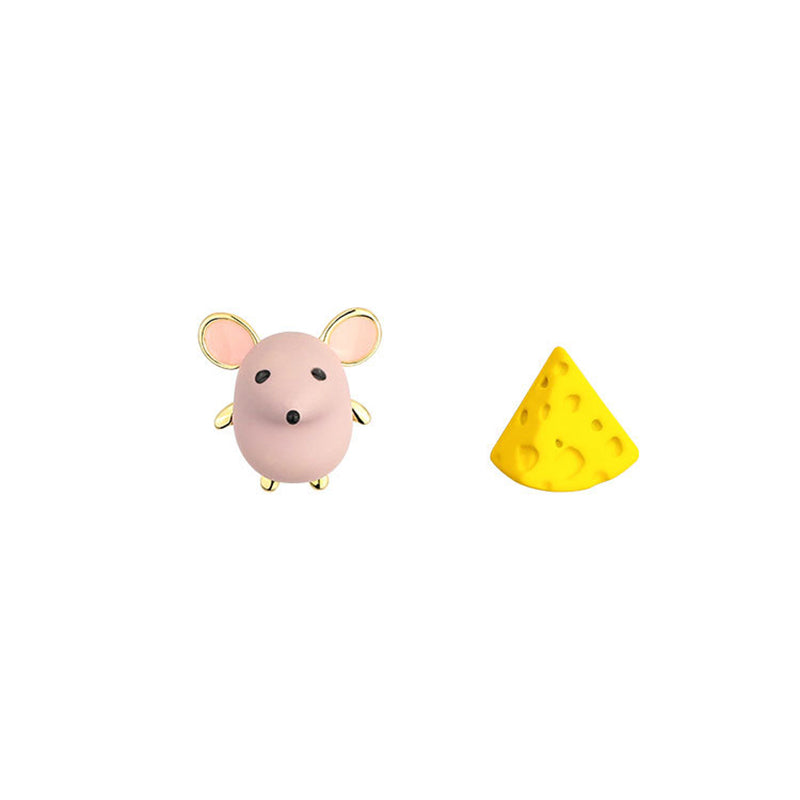 Women's Asymmetric Cartoon Animal Earrings Jewelry