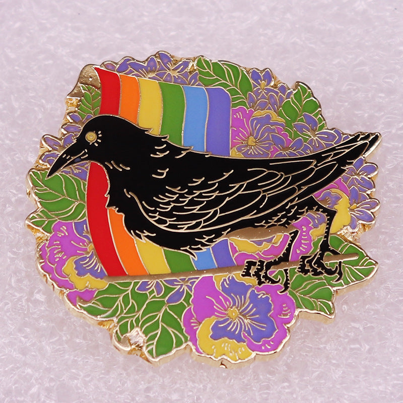 Cartoon Rainbow Metal Brooch