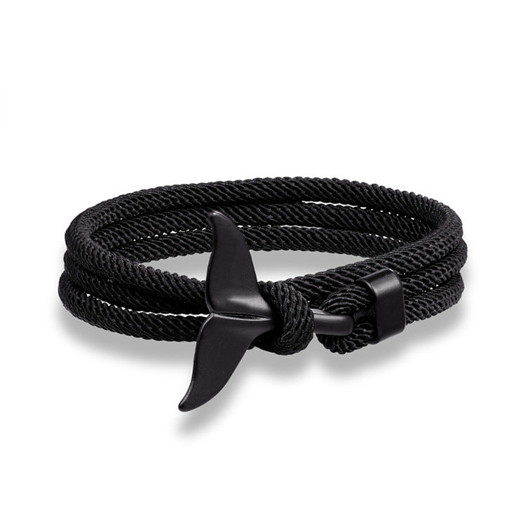 New Anchor Ocean Whale Tail Bracelet Milan Rope