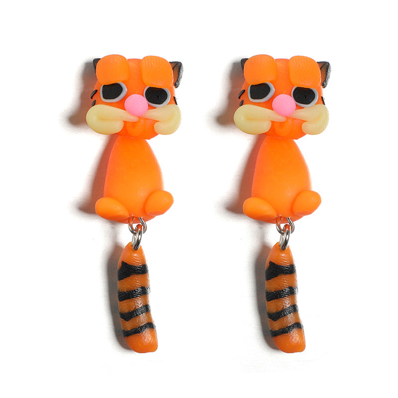 Fashionable And Personalized Animal Soft Clay Earrings